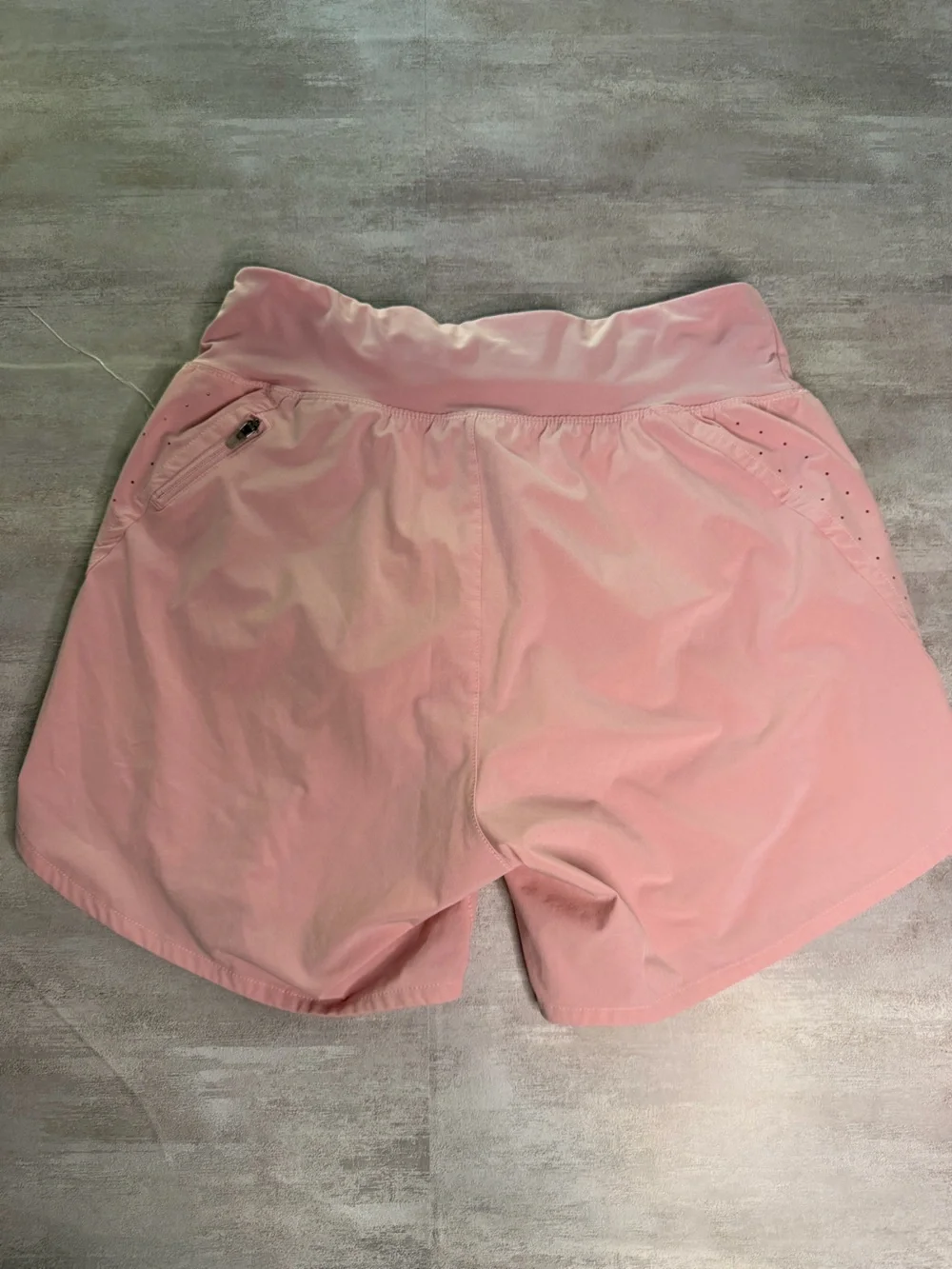 Nike Women's Light Pink Running Shorts with Reflective Swoosh
